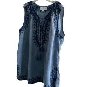 Blue Luna Moon Tank Sz Large